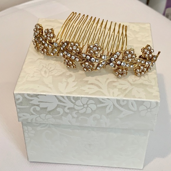 custom rhinestone pearl wedding hair accessory - Picture 9 of 15
